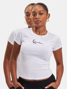 T-shirt stretch sport Karl Kani pour femme, en coton blanc