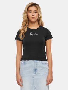sportliches Karl Kani Damen T-Shirt Stretch mit Baumwolle Schwarz