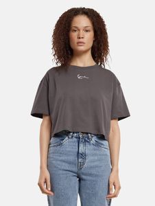 lässiges Karl Kani Damen T-Shirt mit Baumwolle Grau