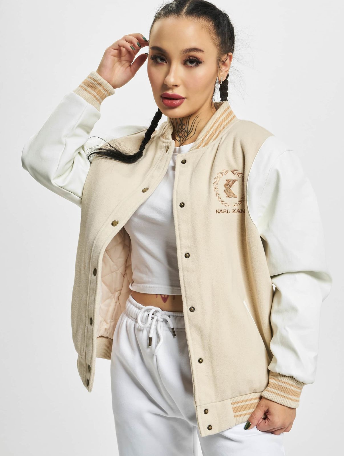 Karl Kani Damen Jacke Beige