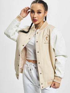 Chaqueta funcional para mujer de Karl Kani, color beige.