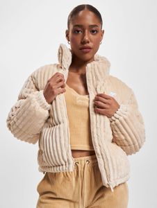 funktionale Karl Kani Damen Jacke Reißverschluss Taschen 365 g/m² Beige