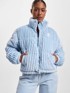 Modern Karl Kani women's jacket with zippers and pockets, 365 g/m², light blue