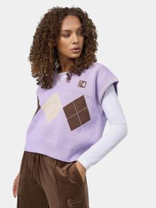bequemes Karl Kani Damen Sweatshirt mit Baumwolle Flieder-Violett