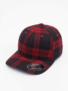 lässige Flexfit Unisex Cap Stretch 330 g/m² Schwarz/Rot