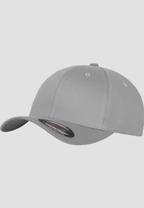 lässige Checked Flanell Unisex Cap Stretch 269 g/m² Silber