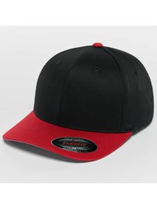 Casquette unisexe Cool Flexfit extensible 300 g/m² noir/rouge
