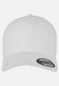 sportliche Flexfit Unisex Cap Stretch gesteppt Weiß