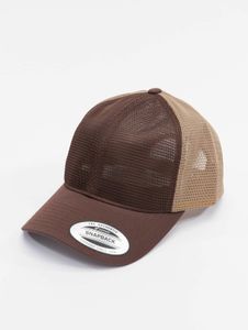 Casquette unisexe Flexfit sportive, en maille matelassée et coton, marron