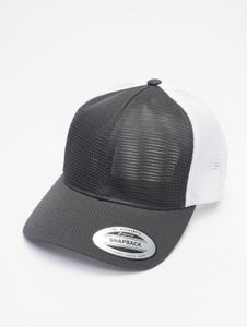 Casquette unisexe Modern Flexfit, maille matelassée en coton, gris/blanc