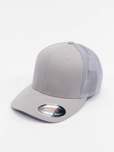 Gorra deportiva unisex Flexfit de 210 g/m² con algodón plateado