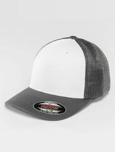 Casquette unisexe Casual Flexfit, maille et coton, grise/blanche
