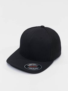 sportliche Flexfit Herren Cap Stretch Mesh 300 g/m² Schwarz