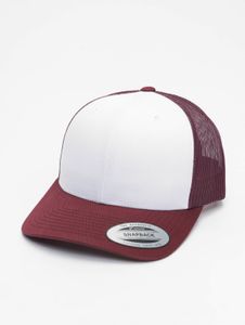 sportliche Flexfit Unisex Cap Mesh 360 g/m² mit Baumwolle Bordeaux/Weiß