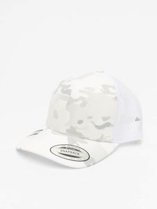 Casquette unisexe Flexfit sportive en maille extensible et coton blanc/camouflage