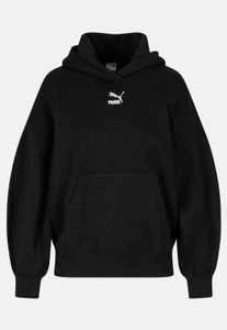 Felpa con cappuccio morbida da donna Puma in cotone, nera