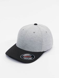 Gorra unisex Casual Flexfit, tejido elástico, 435 g/m², gris/negro