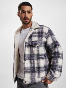 Functional LEVI'S men's jacket with cotton, blue/white