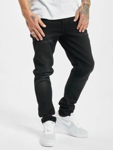 Jean skinny stretch pour homme Casual Denim Project, noir, avec fermeture éclair et doublure en coton.