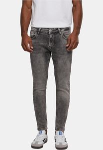 moderne 2Y Premium Herren Jeans Skinny Fit Stretch Reißverschluss mit Baumwolle Grau