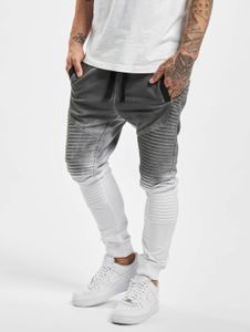 lässige vsct Herren Jeans Kordelzug Reißverschluss Grau