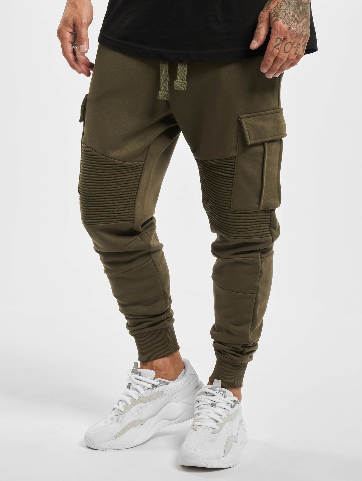 vsct Herren Jeans Beige lässige Cargo-Sweatpants