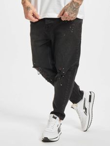 moderne 2Y Premium Herren Jeans Stretch Reißverschluss mit Baumwolle Schwarz
