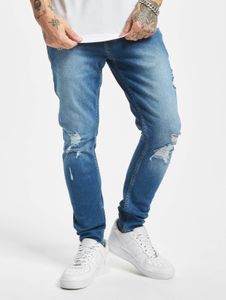 Casual 2Y Premium Men's Skinny Fit Jeans with Zip and Cotton, Blue