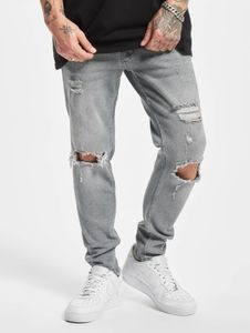 bequeme 2Y Premium Herren Jeans Stretch mit Baumwolle Grau