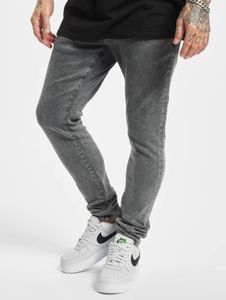 lässige 2Y Premium Herren Jeans Skinny Fit Stretch Taschen mit Baumwolle Grau