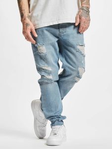 lässige 2Y Premium Herren Jeans Skinny Fit mit Baumwolle Blau