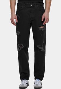 lässige 2Y Premium Herren Jeans Stretch Reißverschluss mit Baumwolle Schwarz