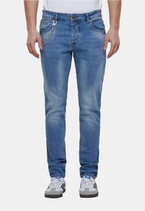 moderne 2Y Premium Herren Jeans Skinny Fit Stretch Reißverschluss mit Baumwolle Blau