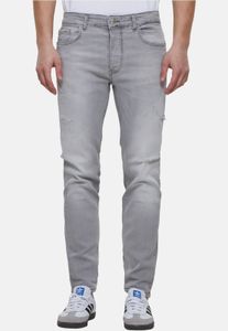 lässige 2Y Premium Herren Jeans Stretch mit Baumwolle Grau