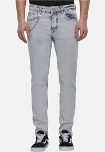 moderne 2Y Premium Herren Jeans Stretch Reißverschluss Taschen mit Baumwolle Grau