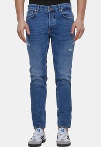 lässige 2Y Premium Herren Jeans Stretch Reißverschluss mit Baumwolle Blau