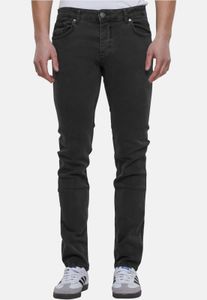 moderne 2Y Premium Herren Jeans Slim Fit Stretch Reißverschluss mit Baumwolle Schwarz