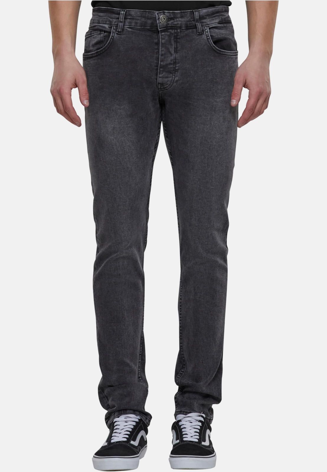 Casual 2Y Premium Men's Slim Fit Stretch Jeans with Cotton, Grey