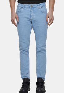 lässige 2Y Premium Herren Jeans Skinny Fit Stretch Reißverschluss mit Baumwolle Blau