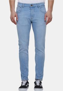 Comfortable 2Y Premium Men's Skinny Fit Stretch Jeans with Zipper, Cotton, Blue