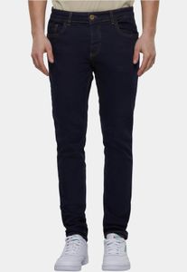 bequeme 2Y Premium Herren Jeans Skinny Fit Stretch Reißverschluss mit Baumwolle Blau