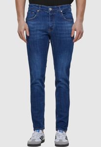 bequeme 2Y Premium Herren Jeans Stretch Taschen mit Baumwolle Blau