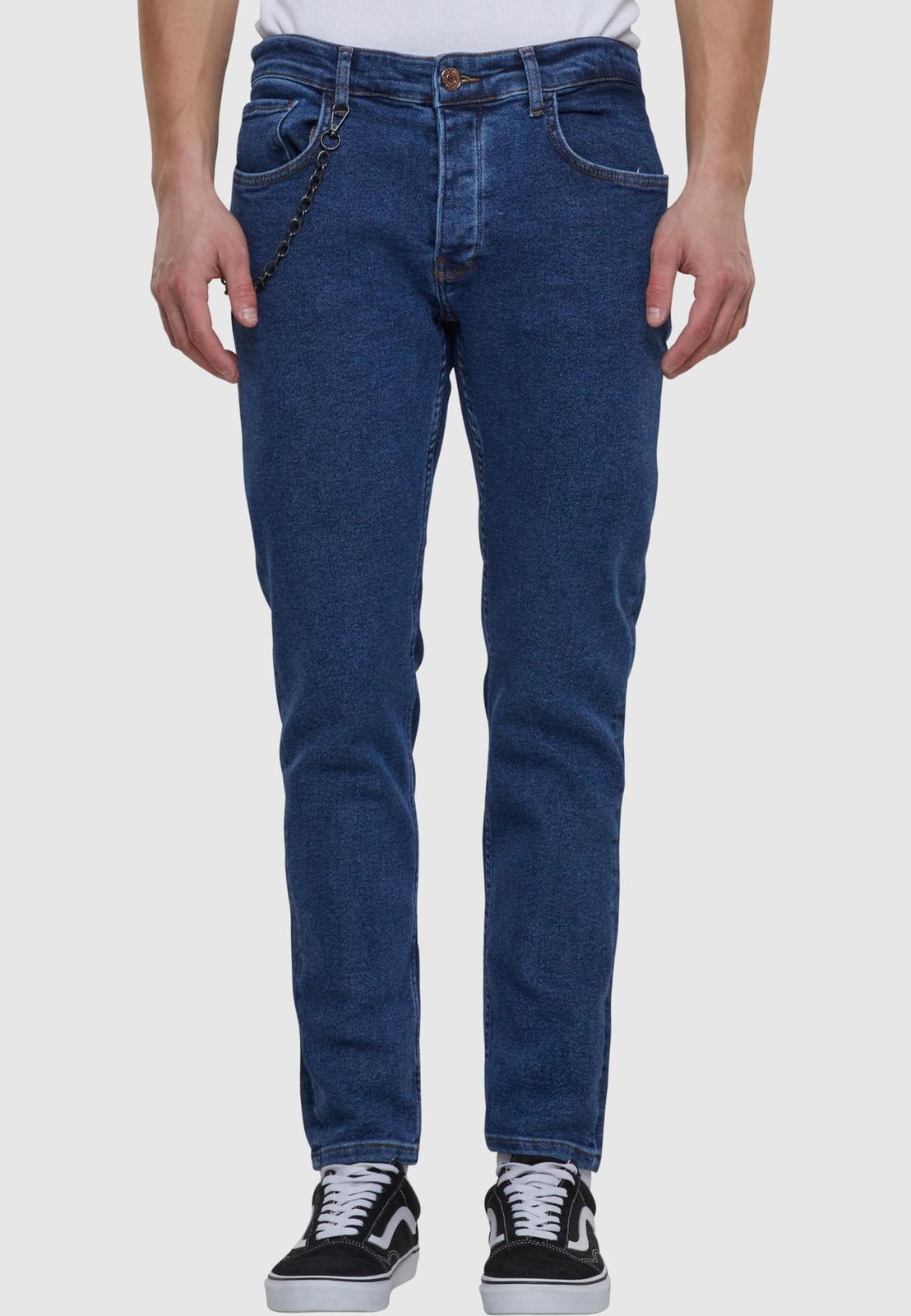 2Y Premium Herren Jeans Stretch Blau