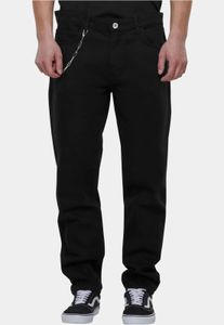 moderne 2Y Premium Herren Jeans Stretch Reißverschluss Taschen mit Baumwolle Schwarz
