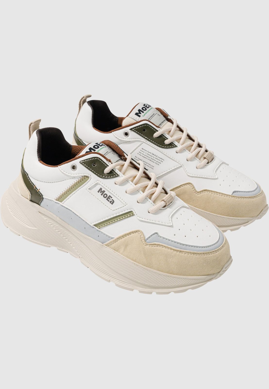 lässige MoEa Unisex Sneaker Weiß