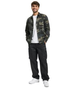Lässige Brandit Herren Cargohose mit Kordelzug & Cargo-Taschen Schwarz