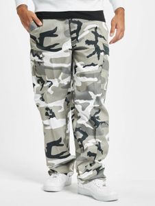 Pantalones vaqueros casuales Brandit para hombre con cordón ajustable, bolsillos y estampado de camuflaje.