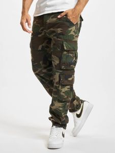 stylische Brandit Herren Jeans Slim Fit Kordelzug Taschen mit Baumwolle Camouflage