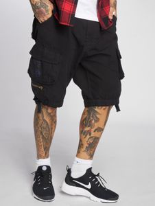 lässige Brandit Herren Shorts Reißverschluss Taschen mit Baumwolle Schwarz