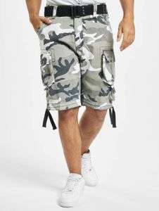 Short Brandit pour homme, confortable, avec fermeture éclair, poches, en coton, motif camouflage